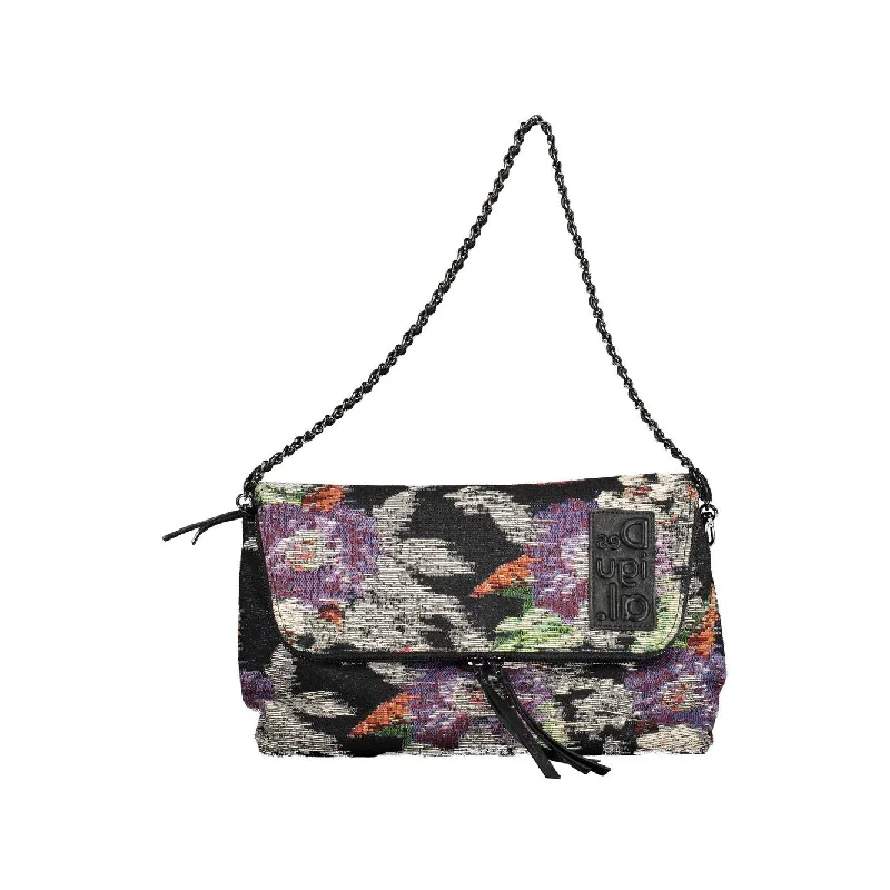 Reversible handle bags offering dual design styles -Desigual Black Polyester Women Women's Handbag