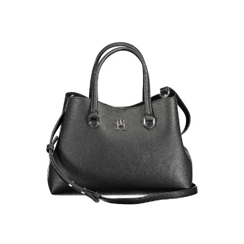 Handle bags with waterproof lining for protection -Tommy Hilfiger Black Polyester Women Women's Handbag