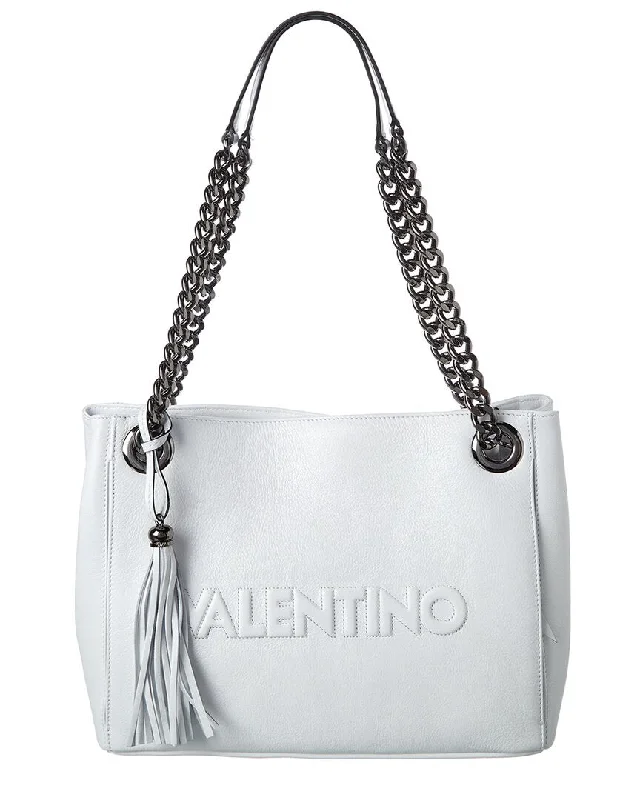 Handle bags with tropical prints for summer -Valentino by Mario Valentino Luisa Embossed Leather Shoulder Bag