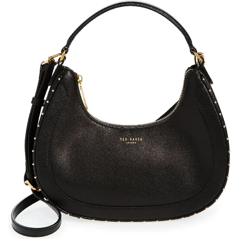 Handle bags with laptop sleeves for work -Ted Baker London Kaelyin Studded Baguette Bag, Black