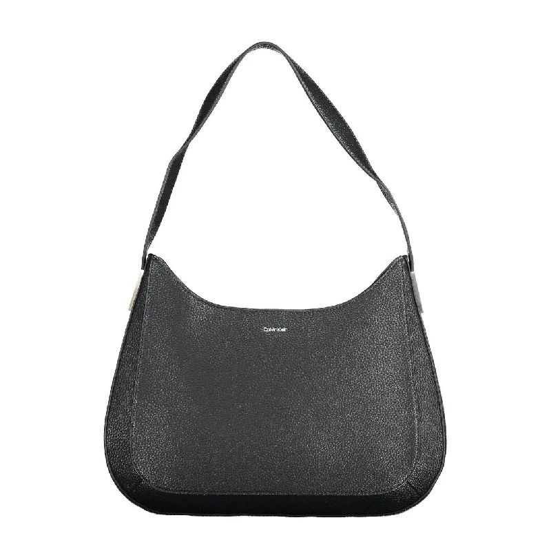 Handle bags with bold checks for trend -Calvin Klein Black Polyester Women Women's Handbag