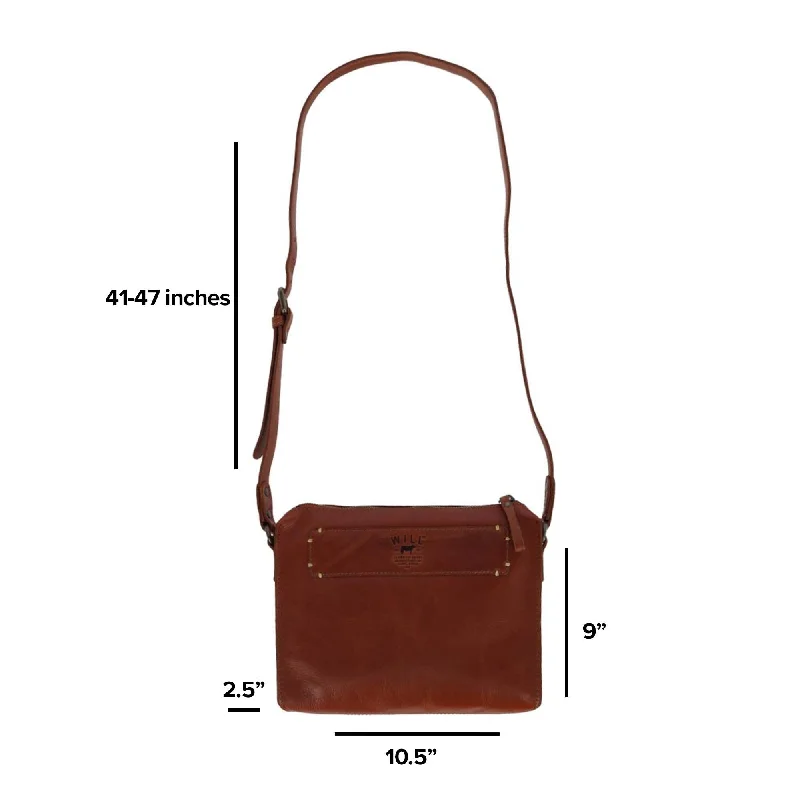 Handle bags with neutral leather for elegance -Will Leather Goods Women's Leather Simple Crossbody Handbag