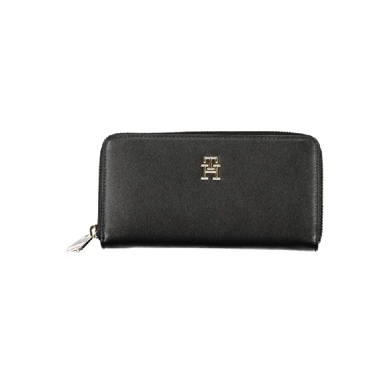 Handle bags with thick handles for support -Tommy Hilfiger Sleek Polyester Blend Zip Women's Wallet