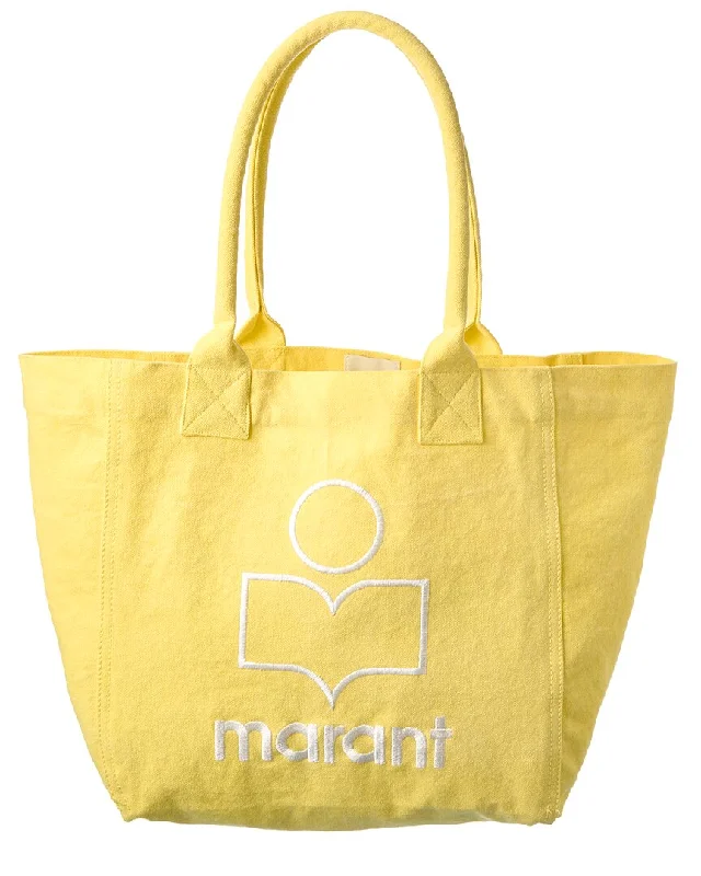 Handle bags with bold logos for branding -Isabel Marant Yenky Small Canvas Tote