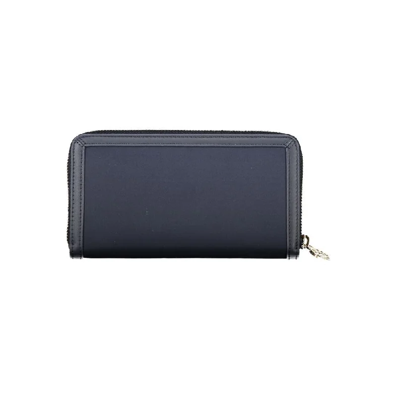 Handle bags with bohemian tassel embellishments -Tommy Hilfiger Chic Sustainable Blue Wallet with Secure Women's Zip