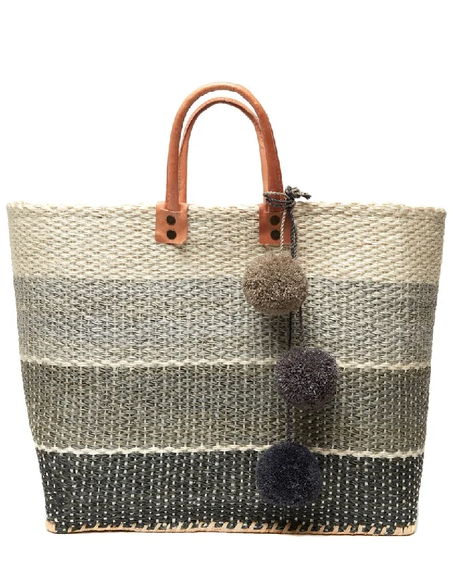 Handle bags with compact designs for portability -Mar Y Sol Samana Sisal Tote