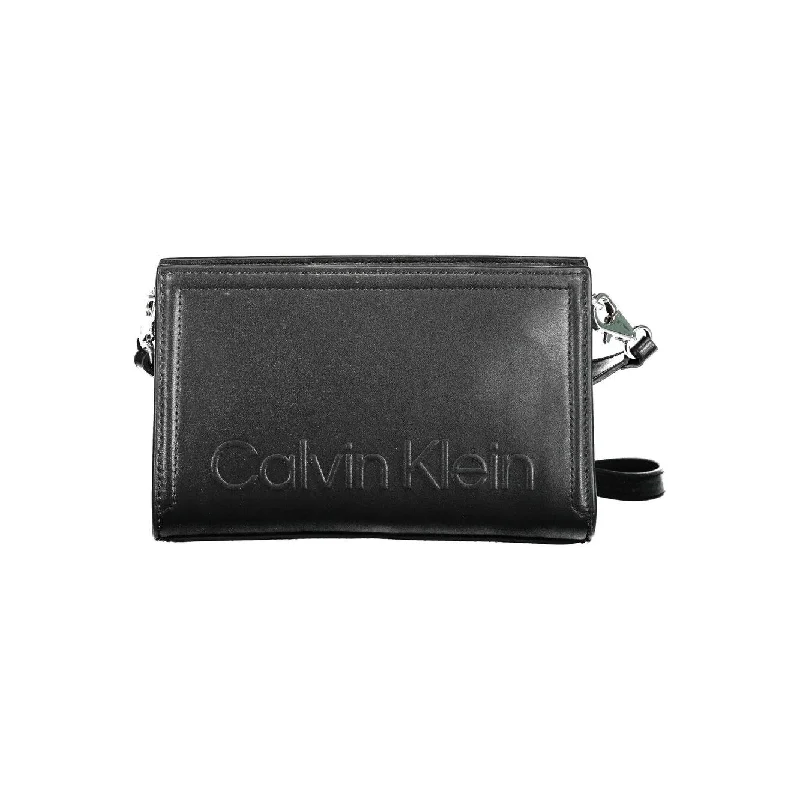 Handle bags with lightweight fabric for ease -Calvin Klein Black Polyester Women Women's Handbag