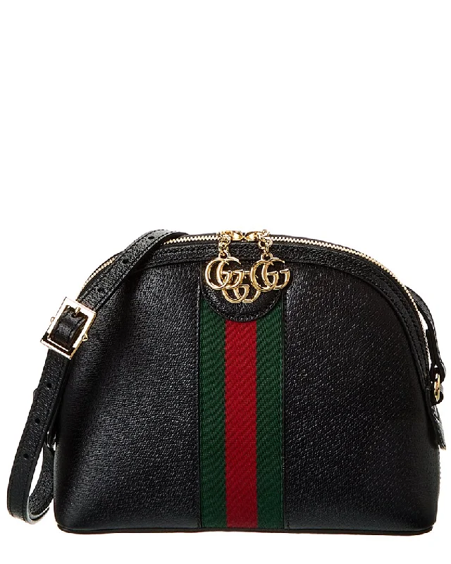 Foldable handle bags for easy storage convenience -Gucci Ophidia Leather Shoulder Bag