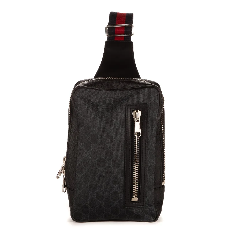 Handle bags with sleek zippers for closure -Supreme Web sling