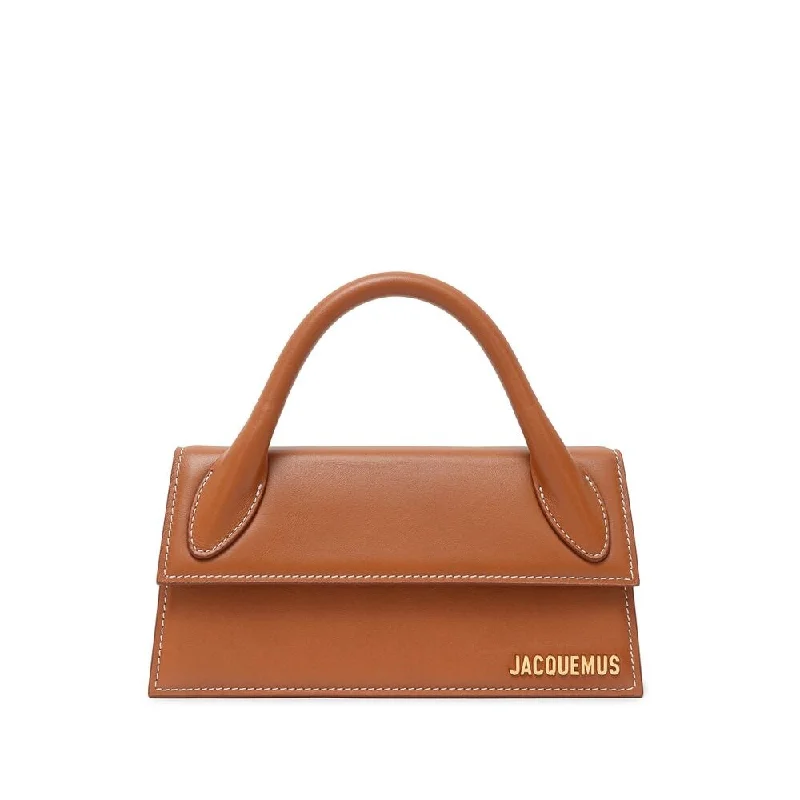 Handle bags with seasonal prints for holidays -Jacquemus Brown Leather Women's Handbag