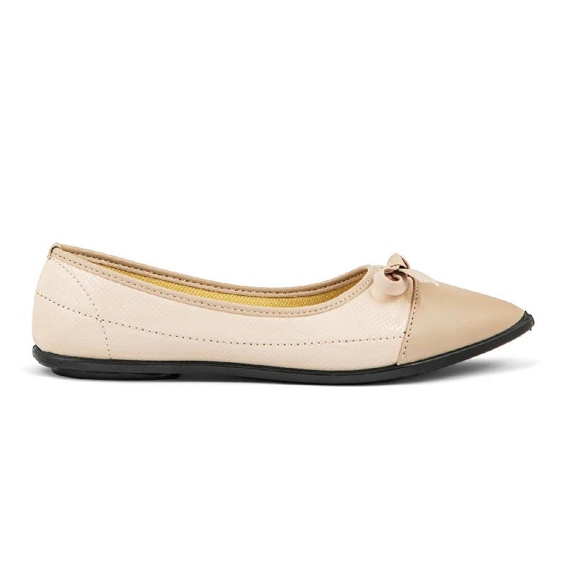 Ladies shoes featuring braided details are artsy -Beige Pumps WN0979