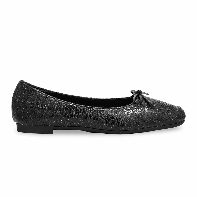 Ladies shoes for minimalist style stay clean -Black Pumps WN1009