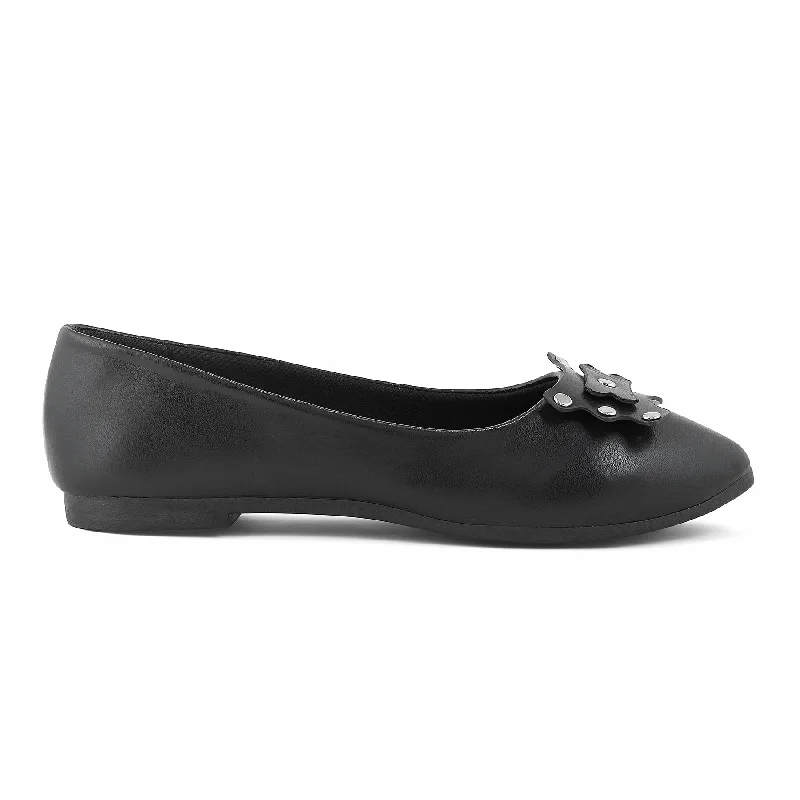 Ladies shoes featuring tie-up designs are chic -Black Pumps WN1074