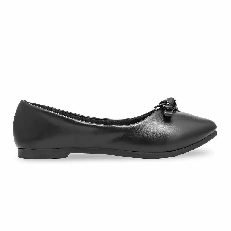 Ladies shoes with sleek loafers look smart -Black Pumps WN1100