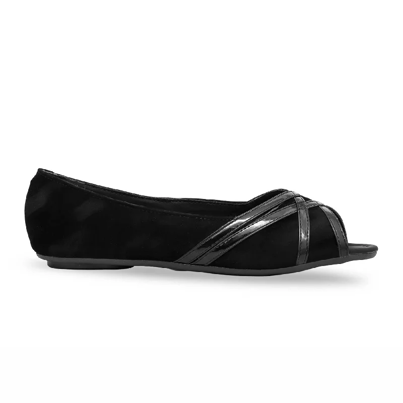 Ladies shoes with sleek lines look modern -Black Pumps WN1112