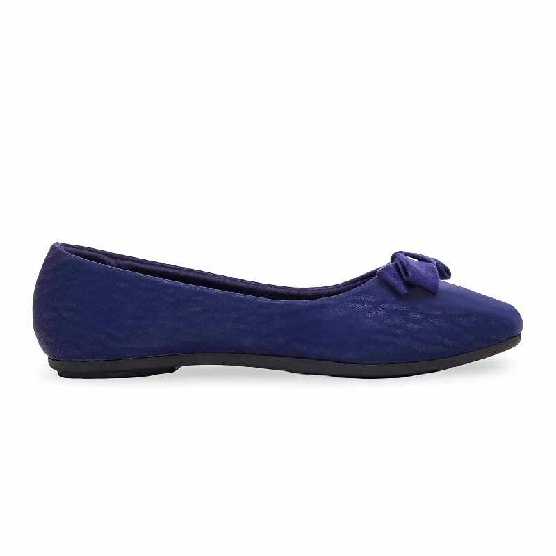 Ladies shoes with thick straps feel secure -Blue Pumps WN0967