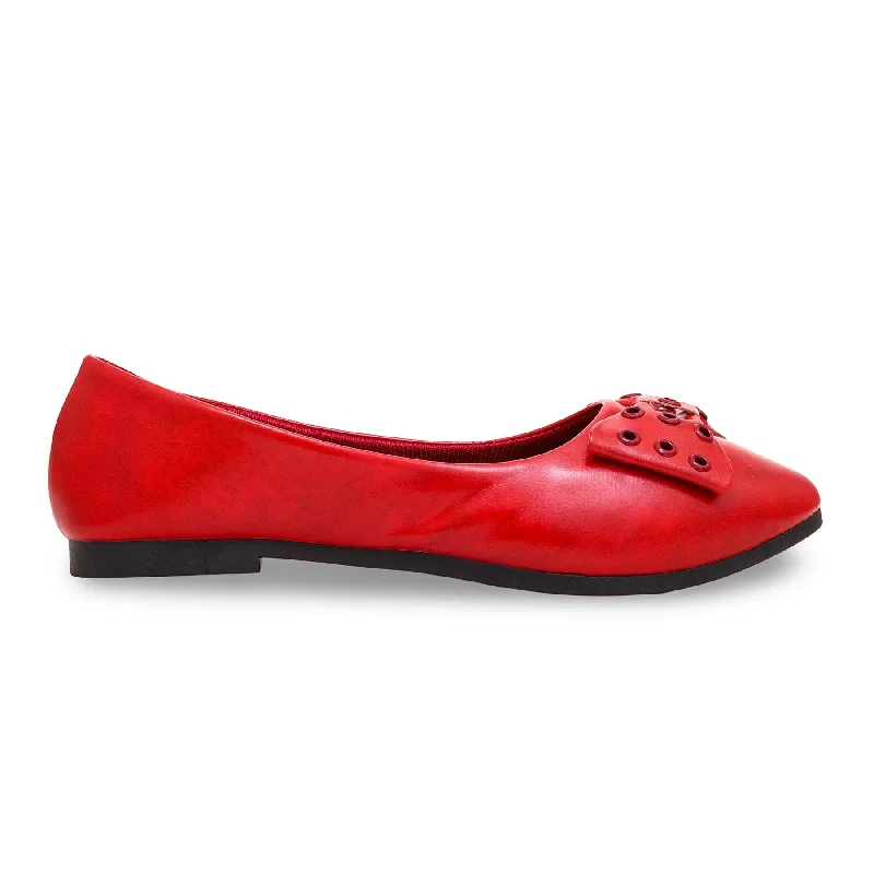 Ladies shoes with minimalist designs stay simple -Maroon Pumps WN0965