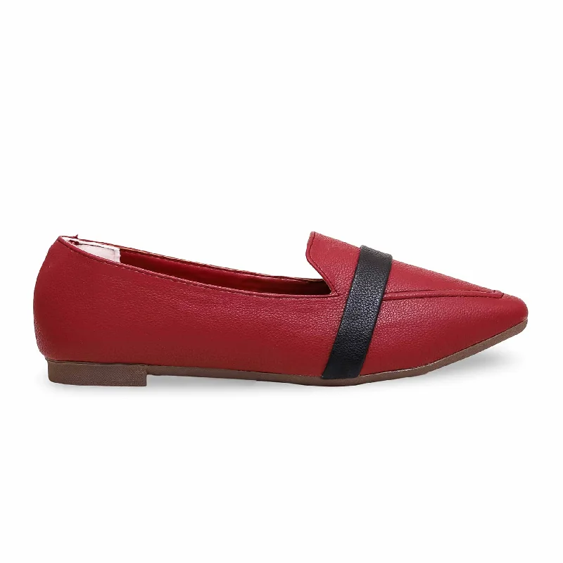 Ladies shoes with round toes feel classic -Maroon Pumps WN1104