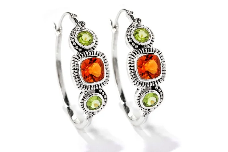 Best hoop earrings with rose gold for a romantic and warm aesthetic-Alice Hoops- Peridot