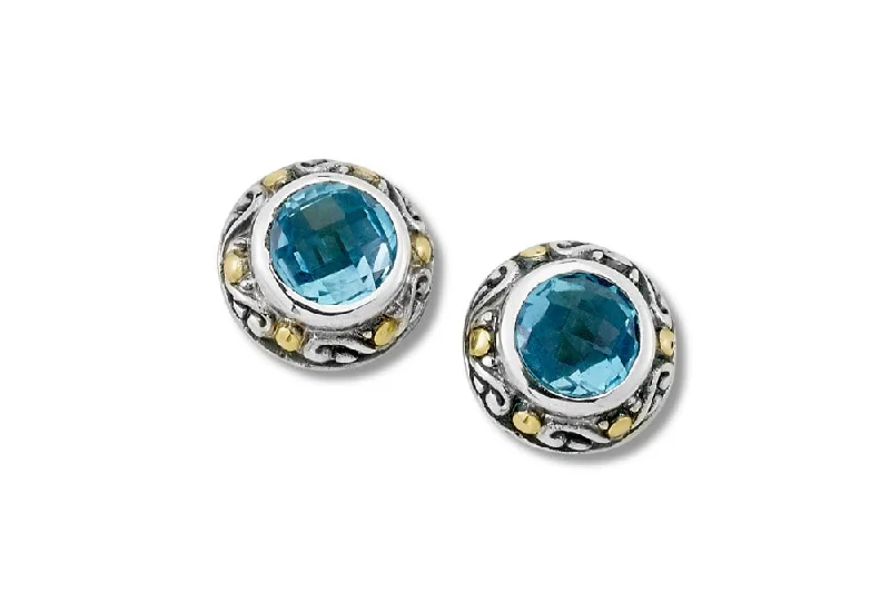 Best hoop earrings with snake-inspired designs for an edgy and fierce vibe-Ambang Earrings- Blue Topaz