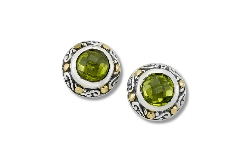 Best hoop earrings with multi-colored gemstones for a vibrant and lively touch-Ambang Earrings- Peridot