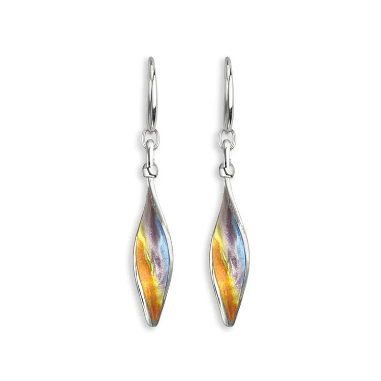 Hoop earrings with rhinestone-studded rims for a glamorous touch-Aurora Sunset Earrings, Sterling