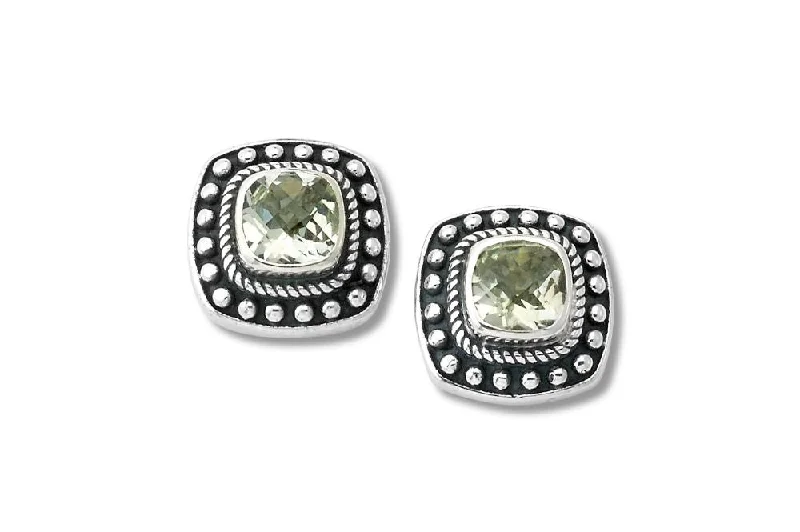 Best hoop earrings with vintage-style detailing for a nostalgic and timeless look-Berkah Earrings- Green Amethyst