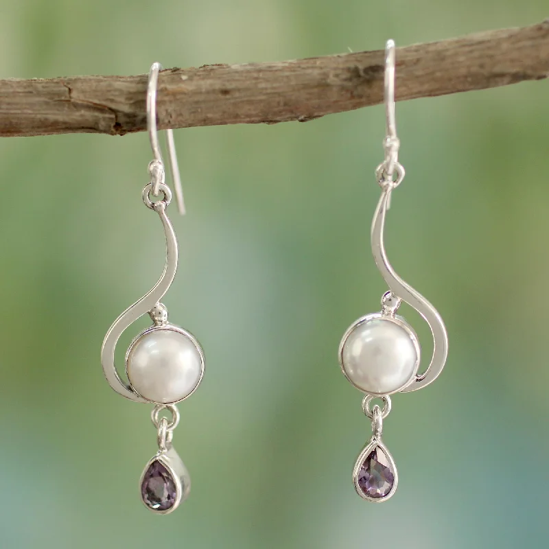 Best hoop earrings with gold for a luxurious and timeless look-Cloud Sonnet Freshwater Pearl Earrings