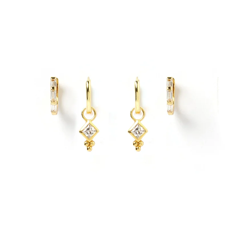 Best hoop earrings with detachable studs for a versatile and adjustable accessory-Coco Earring Stack