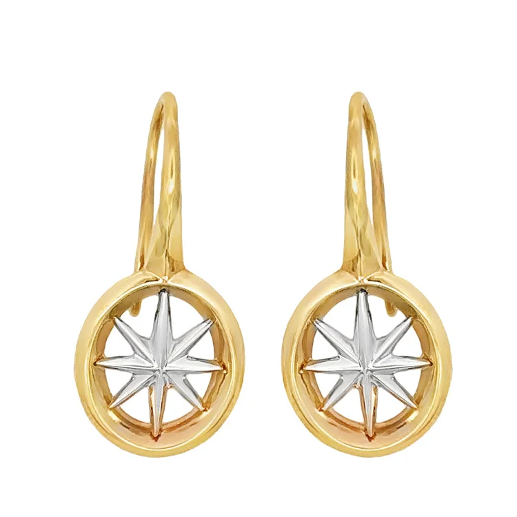 Lightweight hoop earrings for comfortable and all-day wear-North Star French Wire Earrings, 14Kt