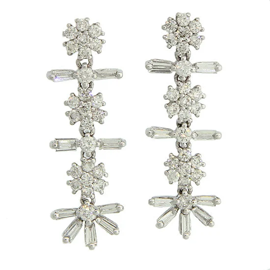 Hoop earrings with luxe velvet finishes for a rich and luxurious touch-Diamond Earrings, 14Kt