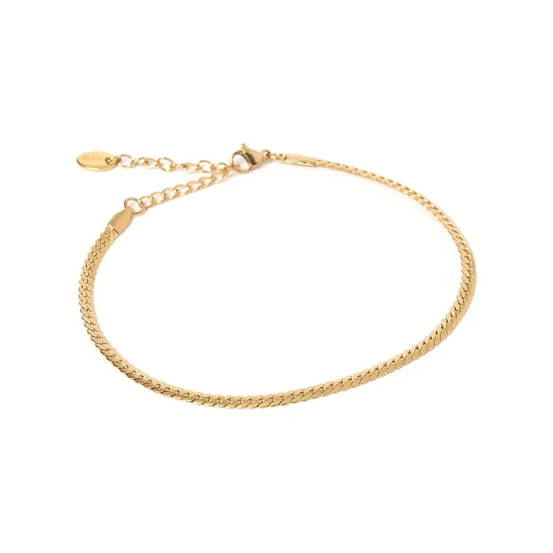 Hoop earrings with oversized pearl accents for a statement-making look-Dominique Gold Anklet