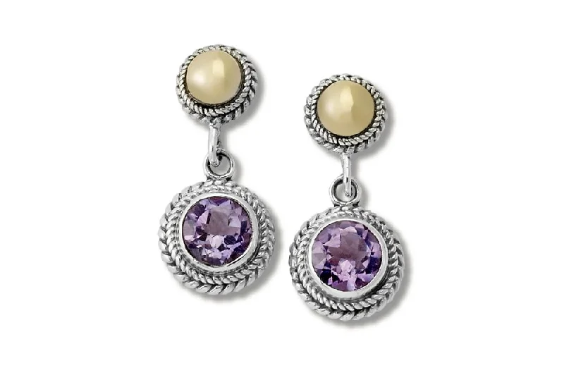 Best hoop earrings with minimalist designs for a clean and modern aesthetic-Doral Earrings- Amethyst