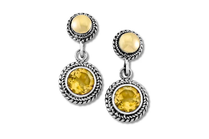 Medium hoop earrings for an everyday look with the perfect balance of style-Doral Earrings- Citrine