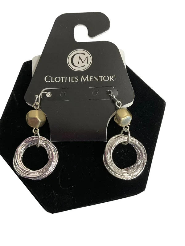 Hoop earrings with textured gold for a refined and sophisticated aesthetic-Earrings Dangle/drop By Chicos