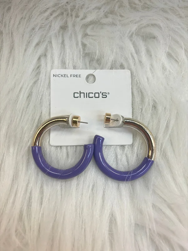 Lightweight hoop earrings for comfortable and all-day wear-Earrings Hoop By Chicos