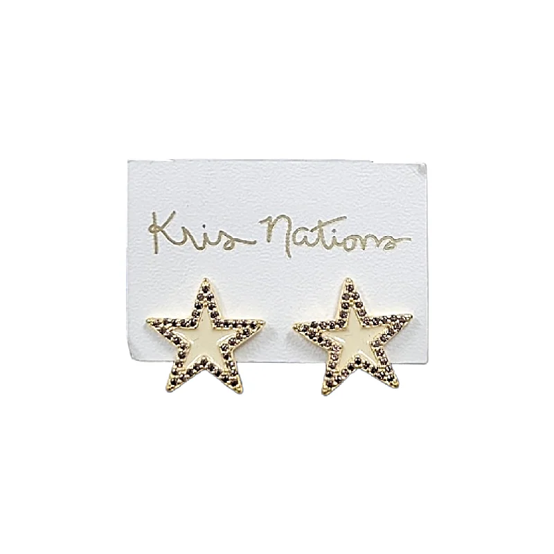 Hoop earrings with polished silver finish for a shiny, modern appeal-Earrings Stud By kris nations