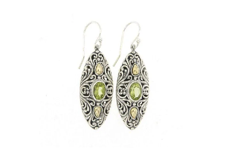 Hoop earrings with faceted crystals for added sparkle and shine-Elea Earrings- Peridot