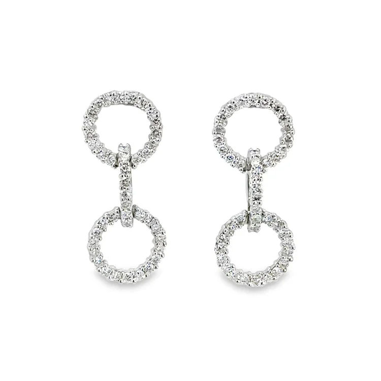 Best hoop earrings with angel wing accents for a spiritual and meaningful design-Estate Diamond Earrings, 14Kt