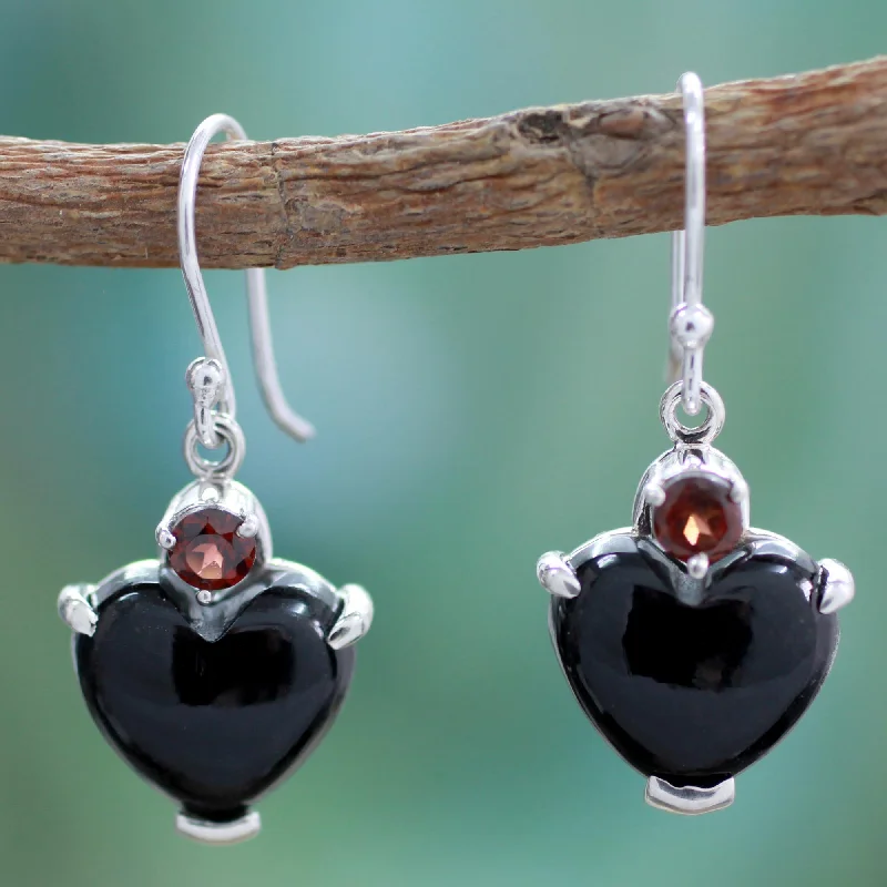 Best hoop earrings with multi-colored gemstones for a vibrant and lively touch-Goth Love Sterling Silver Earrings