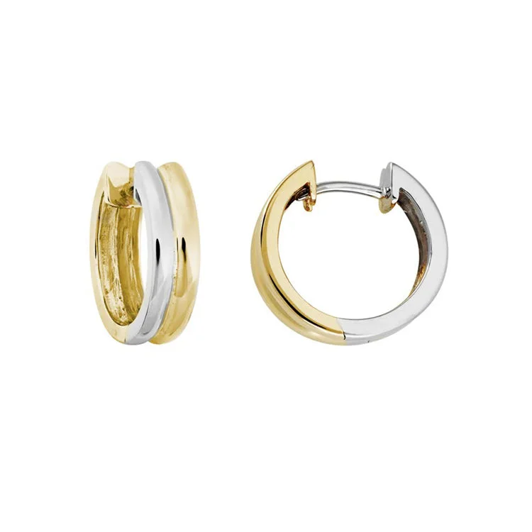 Best hoop earrings with enamel details for a colorful and modern look-Hinged Hoop Earrings, 14Kt