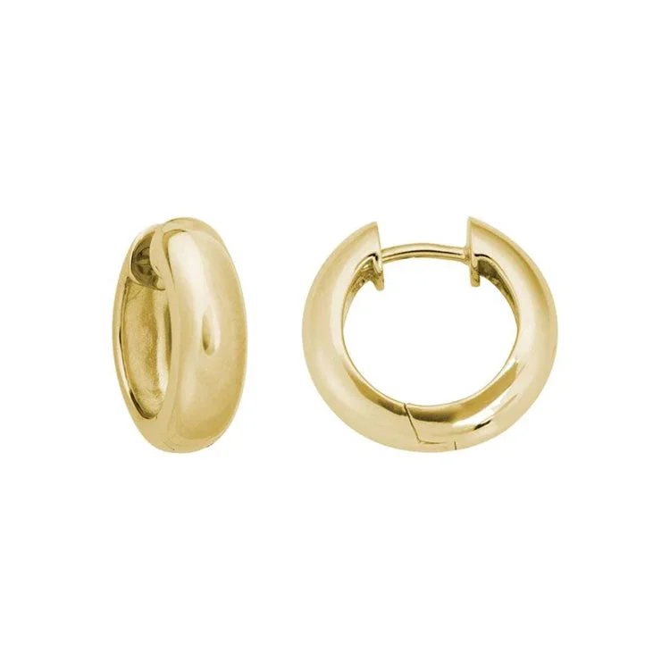 Best hoop earrings with gemstone accents for a colorful and elegant appearance-Hinged Hoop Earrings, 14Kt