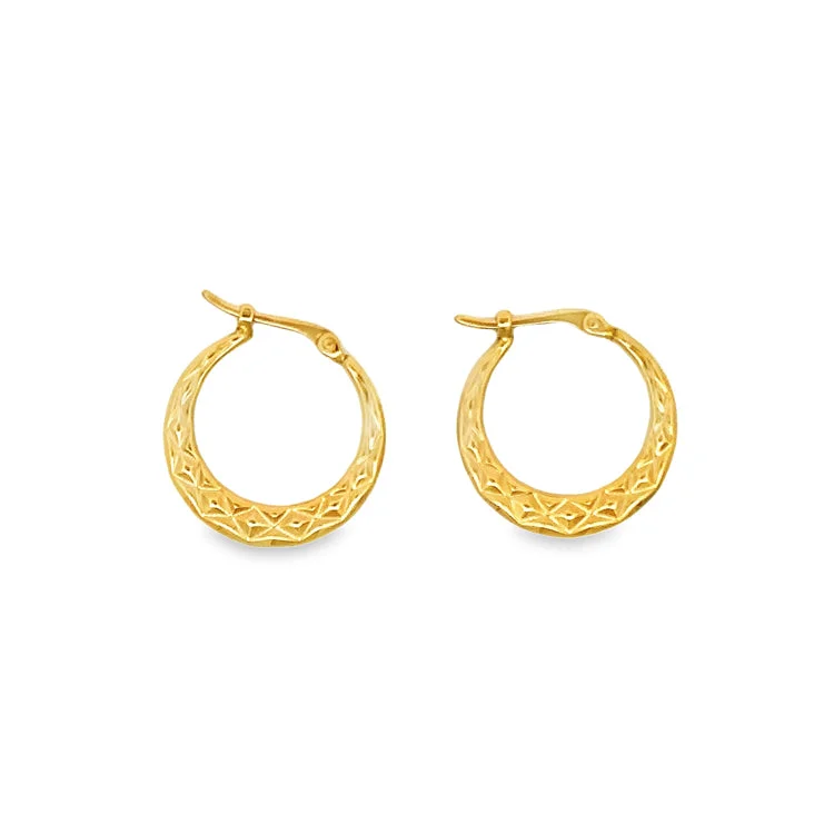 Best hoop earrings with infinity designs for a timeless and meaningful symbol-Hoop Earrings, 14Kt