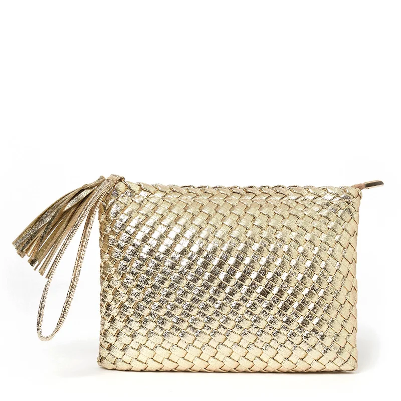 Hoop earrings with diamond-cut surfaces for added sparkle and shine-Lavinia Clutch Bag - Gold