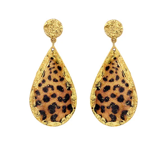 Best hoop earrings with asymmetrical designs for a fashion-forward, avant-garde look-Earrings by Evocateur "Leopard"