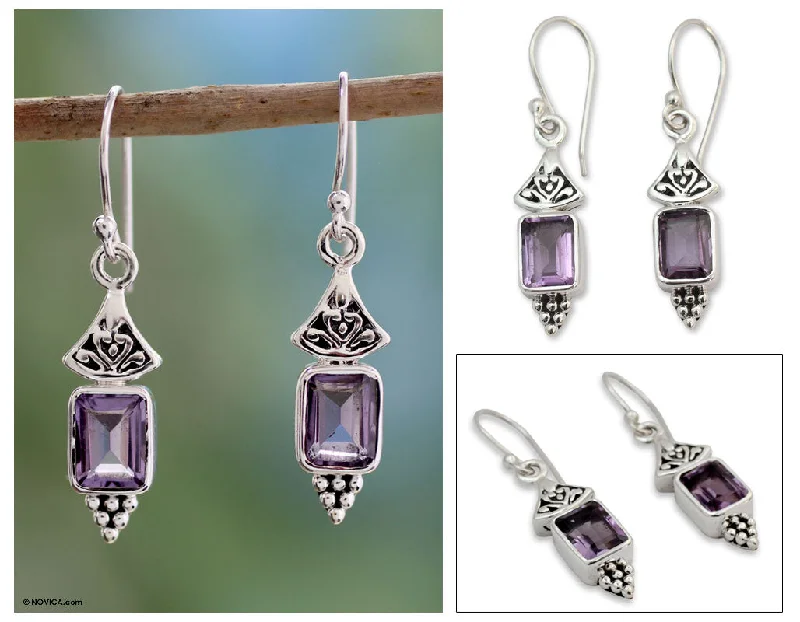 Best hoop earrings with asymmetrical designs for a fashion-forward, avant-garde look-Lilac Lantern Sterling Silver Earrings