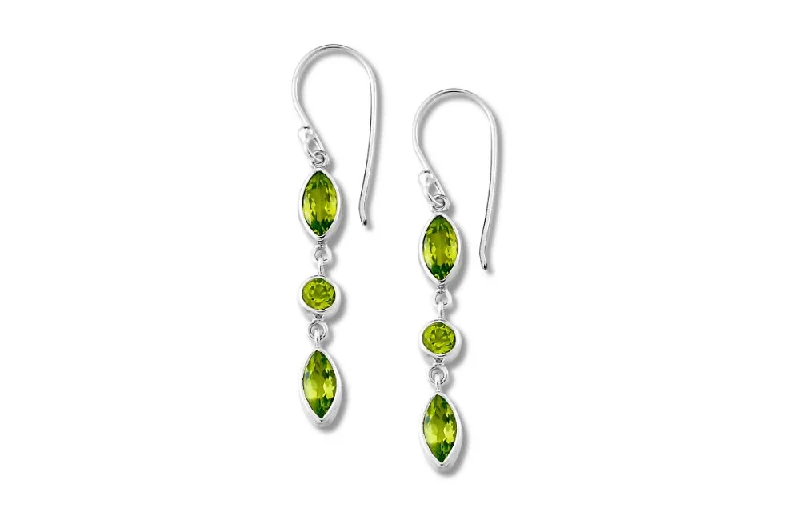 Best hoop earrings with twisted rope designs for a nautical-inspired style-Mahawu Earrings- Peridot