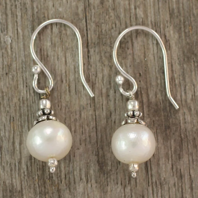 Best hoop earrings with gemstone accents for a colorful and elegant appearance-Mumbai Moonlight Pearl Dangle Earrings