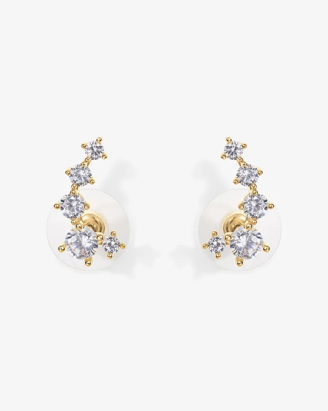 Hoop earrings with oversized pearl accents for a statement-making look-Nova Ear Climbers