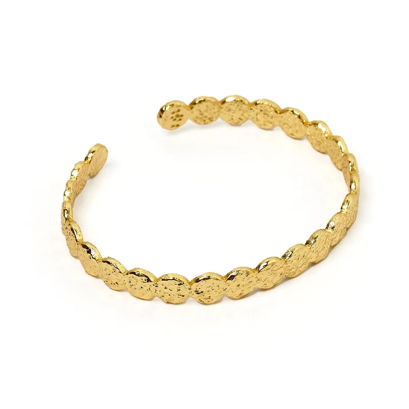 Hoop earrings with twisted metal designs for a dynamic and modern style-Olsen Gold Cuff